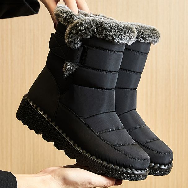 Women's Boots 2025 Trend Winter Shoes For Woman Winter Boots Ankle Low Heels Botas Mujer Waterproof Snow Boots With Fur Shoes_vogvips.com