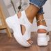 Thick Sole Sandals Women's Summer New Fish Mouth Plaideasiest For Match Flyknit Sports Casual Sandals_vogvips.com