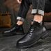 New Leather Spring Men's Shoes High-top Men's Heightening Tooling Martin Boots_vogvips.com