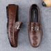 Doudou Men's Shoes Style Men's Casual Leather Shoes Lazy Soft Sole Driving Love_vogvips.com