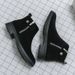 New Fashion Retro Martin Boots Men's Thick Sole Lace-up Business Leather Men's Boots Round Toe Thick Sole High Top Leather Boots Chelsea Short Boots_vogvips.com