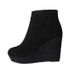 Platform Suede Wedge Heel Fashion Boots, Autumn New Style, Side Zipper, Plus Size,Short Boots_vogvips.com
