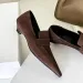 No Tired Feet Loafer French Retro Medium Heel Temperament Pointed Toe Womens Shallow Single 251226_vogvips.com