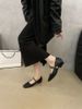 Black Thick Comfortable Single Shoe Women's Shallow Mouth Mid Heel Work Korean Version Gentle Style Square Toe Soft_vogvips.com