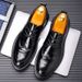 Euro Step Top Layer Cowhide British Style Men's Brogue Business Genuine Leather Derby Groom Wedding Shoes_vogvips.com