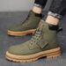 European Warm Series Yellow Big Toe 2025 Spring And Autumn High Top Versatile New Men's Work Shoes Martin Boots_vogvips.com