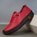 2025 Handmade Stitching Microfiber Leather Mom's Casual Wear Resistant Flat Bottom Single 44 Large Women's Shoes_vogvips.com