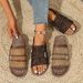 2026 New Summer Women's Casual Non-slip Wear-resistant Open-toe Slipper Fashionable Leopard Print Decorative Large Size_vogvips.com