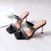 Women's Shoes Summer Fashionable Sandals With Crystal Stiletto Heels, Versatile And Comfortable, Solid Color, One Strap Rhinestone Sandals_vogvips.com