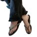 women's Sandals Pearl Genuine Leather Flat Flip Flops For Women To Wear As Outdoor Shoes 2024 Summer New Style Fashionable Beach Flip Flops_vogvips.com