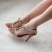 Elegant Gemstone-decorated Strap Sandals For Women, Summer Stiletto Open-toe High Heels, Versatile And Sexy, Comfortable_vogvips.com