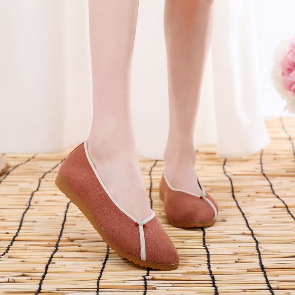 Flat Cloth New Oxford Soles, Walking And Leisure Women's Solid Color Tea Clothes, Single Shoes, Mother's Shoes_vogvips.com