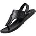 Summer Men's Cowhide Cool Slippers 2025 New Genuine Leather Anti Slip Outdoor Youth Korean Version Flip Flops Trend_vogvips.com