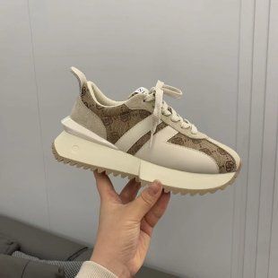 Waffle Forrest Shoes Women's 2023 Spring New Thick-soled Sports Shoes Women's Versatile Niche Casual Shoes Height-increasing Women's Shoes_vogvips.com