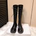 Women S Shoes Genuine Leather Platform Lace Up Combat With Hidden Wedge Round Toe Chunky Heel For Fashion And Comfort_vogvips.com