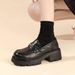【Lightweight And Heel】Cameido Loafers For Women, Thick Sole 2025 Autumn British Style Small Leather Shoes, Deep Vamp JK Single Shoes_vogvips.com