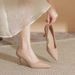 Black High-heeled Shoes, 26 Women's Thin Heel, New Product, Pointed Toe, Nude Color, Single Shoe_vogvips.com