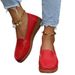 New Large-size Women's Thick Sole Shoes Casual And Comfortable Wedge Sole Shoes_vogvips.com