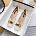 Genuine Square Toe Low Heel Single Shoes For Women Autumn Winter New Metal Buckle Shallow Mouth Leather Grandma_vogvips.com