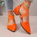 Cross-border Plus-size Chunky Heel Women's Shoes, 2026 Spring New Model, Hollow Pointed Toe, Elegant High-heeled Shoes_vogvips.com