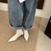 2025 Autumn New Thin Pointed Toe Stiletto Ankle High Heel And Mid-Heel Slim Stretch Boots For Women_vogvips.com