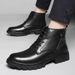 Men's Shoes Top Layer Men's High Top Martin Boots Retro Tooling Boots Flat Boots_vogvips.com