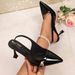2026 Summer New Style Women's Pointed Toe Stiletto Heel Shoes, Shallow Buckle French High-Heel Sandals, Comfortable And_vogvips.com