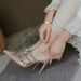 Rivet Nude High Heels With Thin Heel, 2026 New Model, Closed-Toe Half-Slipper, Backless Roman Sandals For Women, Summer_vogvips.com