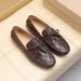 New Men's Genuine Driving Loafers Casual Slip-On Lazy Fashion Summer British Style Leather Shoes_vogvips.com