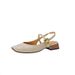 retro Square-toed Chunky-heeled Shallow Chinese-style Closed-toe Sandals, Summer New Model With Buckle Strap, Elegant_vogvips.com