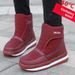 Yaen Northeat Snow Women Winter Thickened Fleece Warm Cotton Shoe For Middle-aged And Elderly Non-lip Mom Short_vogvips.com