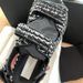 Little New Style Magic Tape Black And White Striped Summer New Round Open Toe Casual Versatile Thick Sole Roman_vogvips.com