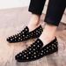 European Station Fashion Men's Shoes New Leather Casual Loafer Shoes Trendy Rivet Crystal Diamond Men's Shoes With Low Top Casual Shoes_vogvips.com