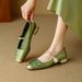 2025 Fashion New Chinese One Belt Low Heel Mary Jane French Water Diamond Style Flat Bottom Single Shoes Women's Dress_vogvips.com