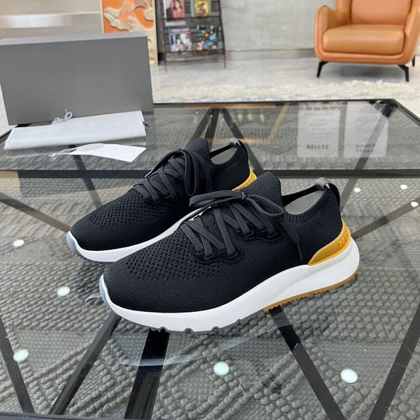 Aiguohua Men's Sports Casual All Cotton Knitted Upper Style Breathable Plaid Board Shoes Wear-Resistant Rubber Bottom_vogvips.com