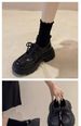 Thick-soled Small Leather Shoes, Women's New Year's Skirts, Single Shoes_vogvips.com