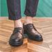 New British Brogue Business Formal Korean Style Casual Men's Pointed Leather Shoes Spring Summer_vogvips.com