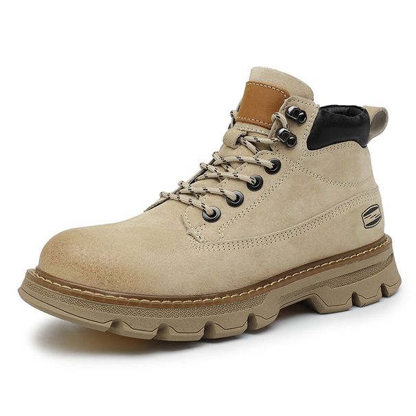 Men's Genuine Leather Mid-Calf Work Boots - Rugged & Stylish Unisex Martin Boots For Casual Wear_vogvips.com