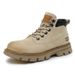 Men's Genuine Leather Mid-Calf Work Boots - Rugged & Stylish Unisex Martin Boots For Casual Wear_vogvips.com