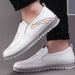 Breathable Business Leather Men Shoes Slip On Loafers Men Leather Shoes Black Brown Flats Casual Shoes_vogvips.com