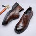 Business Formal British Round Toe Derby Genuine Leather Casual Lace-up Men's Breathable Groom Wedding Shoes Men_vogvips.com