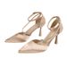 Women Wear Summer One-line Sequined Chain Stiletto Heels_vogvips.com