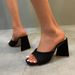 Square Toe High Slippers For Women, Outdoor Wear, 2022 New Style, European And American Export, Plus Size Women's Shoes,_vogvips.com