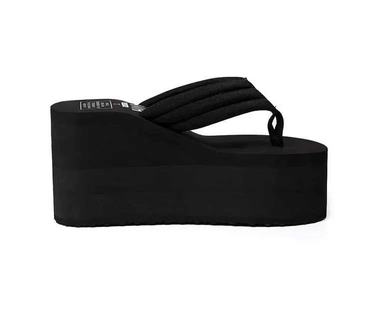 Newest Styel Comfortable Summer Casual Flip Flops Women Slippers Beach Style Non-slip Thick Bottom Wedges Shoes_vogvips.com