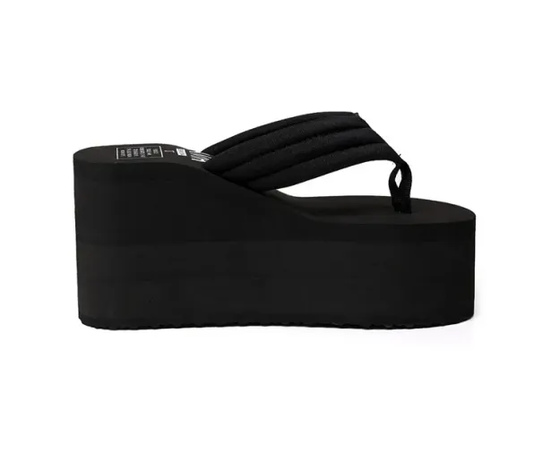 Newest Styel Comfortable Summer Casual Flip Flops Women Slippers Beach Style Non-slip Thick Bottom Wedges Shoes_vogvips.com