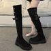 Autumn Winter New Long Tube Turned-up Slim 2025 Fashion Western Women's Petite Over-the-Knee Riding Boots_vogvips.com