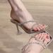 Summer New Rhinestone High Heel For Outdoor Wear, Niche High-End Transparent Strap Height-Increasing Slimming Slide_vogvips.com