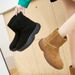 Thick soled snow for women 2025 winter new British style short boots with thick fleece and warm round toe sleeve cotton_vogvips.com