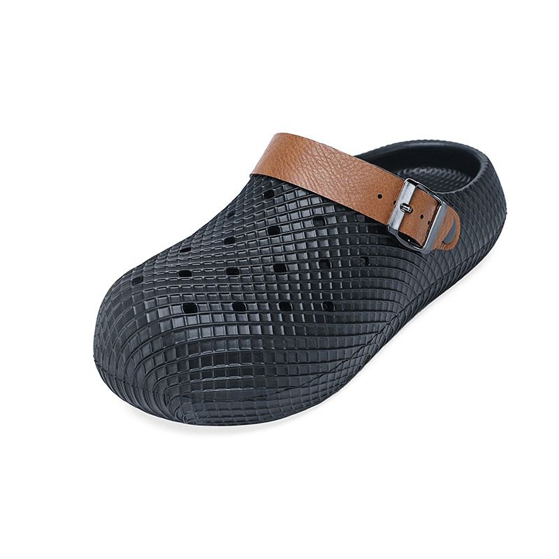 Baotou Men's Summer Thick Soled Sandals Non-Slip Beach Shoes Hollow out Driving Comfort plus Size Unique Design_vogvips.com