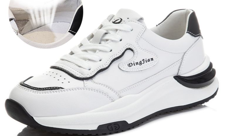 Genuine Leather Forrest Gump Shoes For Women 2025 Spring New Women's Running Sports Shoes For Women Casual Versatile Thick Soled Wenzhou Women's Shoes_vogvips.com